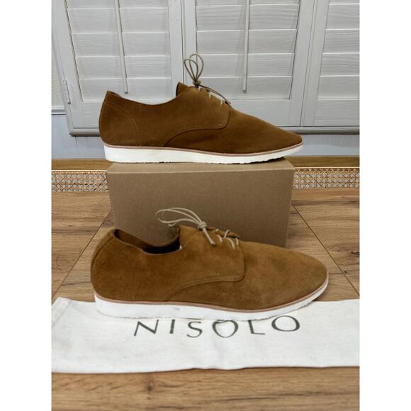 Nisolo Mens Lightweight Flex Derby Shoes Tan Leather Size 11 NIB Travel Vacation main image 10